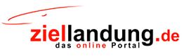 Logo von ziellandung.de, das online Portal in rot und schwarz mit rotem Bogen darüber.