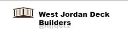 Logo with a stylized deck icon next to "West Jordan Deck Builders" text.