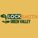 Green Valley Locksmith logo with a hand holding a key on a yellow background.
