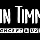 "Tekst: Robin Timmers, Copy, Concept & UX Writing, op een zwarte achtergrond."