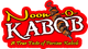 Logo with "Noon-o Kabob" and skewer illustration, slogan: "A True Taste of Persian Kabob."