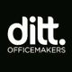 Logo met de tekst "ditt. OFFICEMAKERS" in witte letters op een zwarte achtergrond.