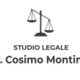 Logo con bilancia della giustizia e testo "Studio Legale Avv. Cristina Maccarone" in nero.