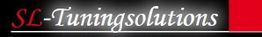Schwarzes Banner mit dem Text "SL-Tuningsolutions" in Weiß und Rot.
