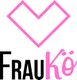 Herz-Logo mit Text "Frau Kö" in Schwarz und Rosa auf weißem Hintergrund.