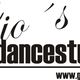 Logo von Gio's Dancestudio mit der Website www.gio-dance.de in schwarzer Schrift.
