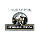 Logo of Old Town Newhall Ice Co. featuring a worker holding an ice block.