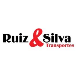 Logotipo de "Ruiz & Silva Transportes" en negro y rojo sobre fondo blanco.