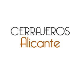 Texto en la imagen: "Cerrajeros Alicante" en fondo blanco.