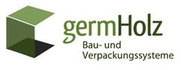 Grünes Logo von germHolz mit Text: "Bau- und Verpackungssysteme".