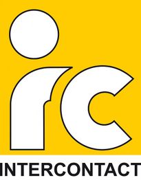 Gelbes Logo mit stilisierten Buchstaben „IC“ und dem Schriftzug „INTERCONTACT“ darunter.