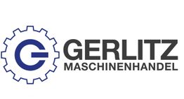 Logo mit Zahnrad und Text: "Gerlitz Maschinenhandel".