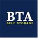 BTA Self Storage logo with white text on blue background.