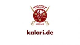 Logo der Indian School of Martial Arts Germany mit Text "kalari.de" darunter.