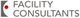 Logo mit Schriftzug "FACILITY CONSULTANTS" und rotem Punkt im grauen Design.