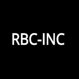 "White text 'RBC-INC' on black background."