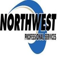 "Northwest Professional Services logo with blue and black design elements."