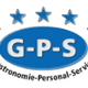 Logo: GPS in blauem Oval, darüber fünf blaue Sterne, darunter Text "Gastronomie-Personal-Service".