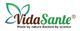 Logo of Vida Sante with butterfly design, tagline: Made by nature, Backed by science.