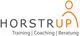 Logo von Horstrup: "Training | Coaching | Beratung" mit stilisierter Figur in Orange.