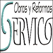 Logo con texto "Obras y Reformas Servico" en diseño artístico.