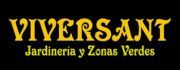 Logo de VIVERSANT, texto amarillo sobre fondo negro: "Jardinería y Zonas Verdes".
