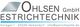 Logo von Ohlsen Estrichtechnik GmbH mit Adresse in Heikendorf und einer E-Mail-Adresse.