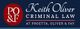 Logo for Keith Oliver Criminal Law at Proetta, Oliver & Fay with red circle and initials.