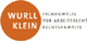 Orange Kreis mit Text "WURLL KLEIN, Fachanwälte für Arbeitsrecht, Rechtsanwälte".