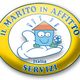 Logo "Il Marito in Affitto": casa sorridente su mano, cerchio giallo con scritte blu e bianche.
