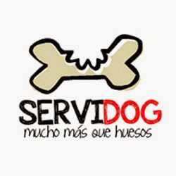 Logo de Servidog con un hueso y el texto "mucho más que huesos".