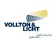 Logo mit Schriftzug "VOLLETON & LICHT", gelbem Halbkreis und Text "mehr als eine gute Idee ...".