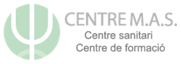 Logotipo de Centre M.A.S. Psicología con símbolo verde claro de psicología a la izquierda.