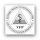 Logo des VFP mit Dreieck und Stab, Schriftzug: Verband Freier Psychotherapeuten und Berater.