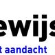 Rijbewijs JA! Logo, rijschool met aandacht, met tekst in zwart en blauw.
