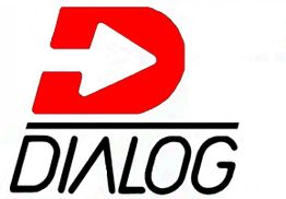 Logo mit rotem "D" und dem Wort "DIALOG" in Schwarz darunter.