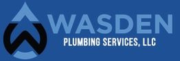 Wasden Plumbing Services, LLC logo with blue and black water droplet design.
