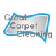 Logo with the text "Great Carpet Cleaning" over a stylized blue and grey carpet design.