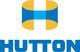 Logo showing a stylized "H" in blue and yellow above the word "Hutton."