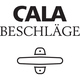 „CALA Beschläge“ Text und ein einfaches Symbol einer rechteckigen Halterung.
