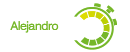 Logotipo con texto "Alejandro Marcet Personal Win Training" y un gráfico circular verde.