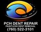 Logo for PCH Dent Repair with a blue and orange swirl, contact number included.