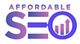 "Logo with text 'Affordable SEO' and a rising bar graph design within the letter 'O'."