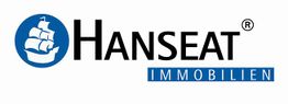 Logo von Hanseat Immobilien: blauer Kreis mit Segelschiff, daneben der Firmenname in Schwarz.