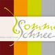 Buntes Grafikdesign mit dem Text "Sommerschnee: marketing, design, musik" in stilisierter Schrift.