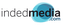 Logo de indedmedia.com con texto negro y un círculo azul de fondo.