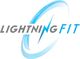 Lightning Fit logo with a blue lightning bolt and swoosh.