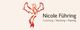Logo mit stilisiertem Vogel und Text: "Nicole Führing - Coaching, Teaching, Training".