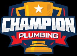 Champion Plumbing logo with a trophy and star.