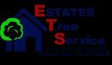 Logo of Estates Tree Service with a house silhouette and green tree outline.